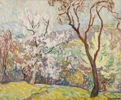 Primăvară by Samuel Mützner, cca. 1933, ulei pe pânză, sold Dec 2025