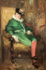 Nicolae Grigorescu, Costum verde de bal (Colombina în verde), cca. 1874, ulei pe pânză