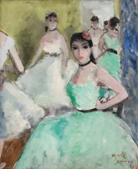 Balerine în repaus by Francisc Gall, anii '50, ulei pe pânză, offered Dec 2025