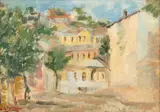 Lucian Grigorescu, Stradă din Balcic, anii '30, ulei pe carton