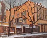 Dumitru Ghiață, Peisaj bucureștean, anii '30, ulei pe pânză
