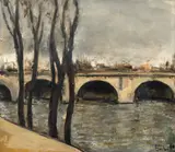Corneliu Baba, Pont Neuf, 1980, ulei pe carton