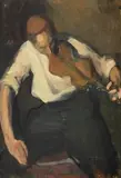 Corneliu Baba, Studii de vioară (Yehudi Menuhin), 1942-1943, ulei pe pânză