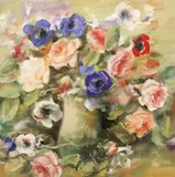 Corneliu Brudașcu, Anemone, anii '80, ulei pe pânză