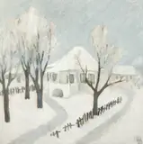 Constantin Piliuță, Iarnă la Breaza, 1979, ulei pe pânză