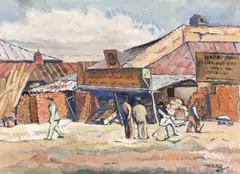 M. H. Maxy, Margine de București, 1920, ulei pe pânză