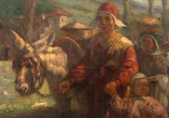 Jean Neylies, Sfânta familie, ulei pe pânză lipită pe carton