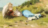 Mişu Teişanu, Zi de vară, anii '30, ulei pe pânză lipită pe carton
