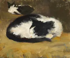 Pericle Capidan, Somnoroase, 1950, ulei pe carton