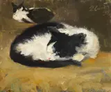 Pericle Capidan, Somnoroase, 1950, ulei pe carton