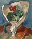 Lucia Dem(etriade) Bălăcescu, Flori și ceas deșteptător, 1958-1969, ulei pe pânză