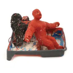 Red Mary by Miro Vuco, 1993., terracotta color, sold Dec 2025