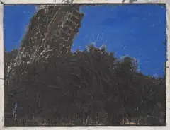 Miro Vuco, Black Forest, 1987., Oil and plaster on hardboard
