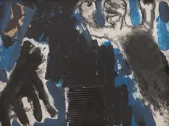 Miro Vuco, Game of Doubles, 1978., Oil, ink, acrylic and cardboard on cardboard