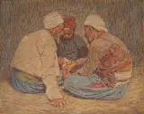 Špiro Bocarić, Three Men Playing Cards, 1900. - 1910., oil on canvas
