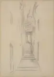 Juraj Plančić, Street in the Old Town (Dubrovnik), 1926., pencil on paper