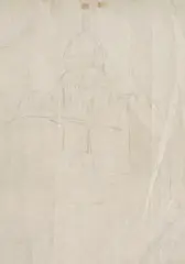 Juraj Plančić, Sketch for Sacre Coeur, 1929., pencil on paper