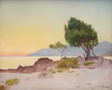 Mirko Rački, Coastal Motive, oil on canvas