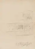 Milan Steiner, Lodge, 1917., pencil on paper
