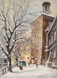 Vladimir Kirin, Lotršćak Tower, 1937., gouache and watercolor on paper