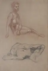 Josip Račić, Poses, 1906, pencil, red and white chalk on paper