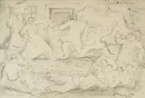 Marijan Detoni, Bacchanalia, 1938., tuš i lavirani tuš na papiru