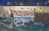 Ivo Dulčić, Water Polo in the Harbor, 1959., oil on paper