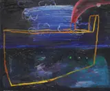 Bane Milenković, Again Night on the Island, 2001., oil on canvas