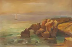 Jerko Fabković, Lonely Mast, oil on canvas