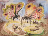 Marijan Detoni, Jumpers, 1955., tempera and watercolor on paper