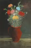 Nikola Kovačević, Still Life with Flowers, 1970., oil on glass
