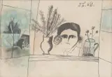 Ivan Lovrenčić, Window in my Village, 1969., watercolor and charcoal on paper
