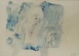 Ivan Šebalj, Blue Man, 1989., gouache on paper