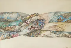 Ivica Šiško, Protocol, 1985., colored pencil and watercolor on paper