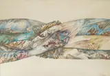 Ivica Šiško, Protocol, 1985., colored pencil and watercolor on paper