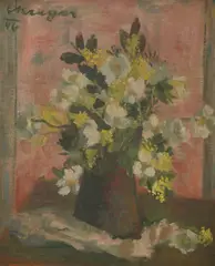 Stane Kregar, Spring Flowers, 1946., oil on canvas