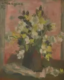 Stane Kregar, Spring Flowers, 1946., oil on canvas