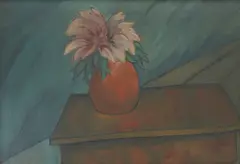 Sava Šumanović, Red Flower, oil on canvas