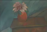 Sava Šumanović, Red Flower, oil on canvas