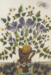 Ivan Lovrenčić, Flowers in a Vase, 1993., watercolor on paper