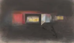 Studio for Magic Lantern by Josip Vaništa, 1955., pastel on paper, offered Dec 2025