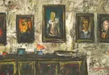 IVO VOJVODIĆ, Chest of Drawers and Memories, oil on hardboard