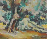 Marijan Trepše, Forest, oil on canvas