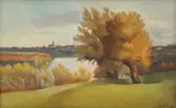 Ljudevit Sestic, Willows by the Sava, 1928., oil on canvas