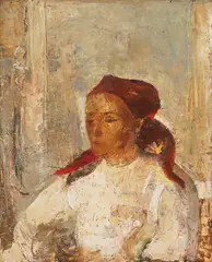Ljubo Babić, Sixth Girl, oil on hardboard