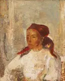 Ljubo Babić, Sixth Girl, oil on hardboard