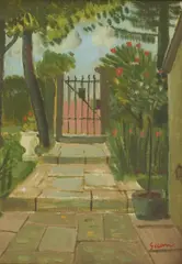 Vilko Gecan, From the Courtyard, oil on canvas