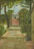 Vilko Gecan, From the Courtyard, oil on canvas