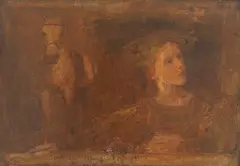 Mersad Berber, Woman and Horse, oil on canvas