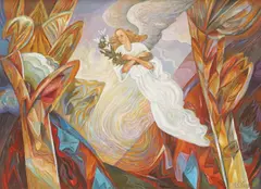 Ivica Šiško, Annunciation, 1992., oil on canvas